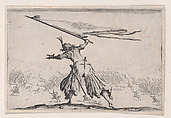 Le Porte-Étendard (The Standard Bearer), from Les Caprices Series A, The Florence Set, Jacques Callot  French, Etching