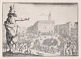 Une Fête sur la Place de la Signoria a Florence (A Festival on the Piazza della Signoria in Florence), from "Les Caprices" Series A, The Florence Set, Jacques Callot  French, Etching