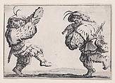 Les Danseurs a la Flute et au Tambourin (Dancers with the Flute and the Tambourine), from "Les Caprices" Series A, The Florence Set, Jacques Callot French, Etching