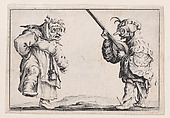 Les Danseurs Au Luth (The Dancers with a Lute), from Les Caprices Series A, The Florence Set, Jacques Callot  French, Etching