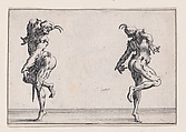 Les Deux Pantalons se Tournant le Dos (Two Men in Pantsuits Turned Away from Each Other), from "Les Caprices" Series A, The Florence Set, Jacques Callot French, Etching