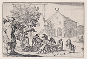 L'Auberge (The Inn), from "Les Caprices" Series A, The Florence Set, Jacques Callot French, Etching