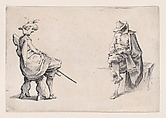 Deux Personnages Assis (Two Seated Figures), from "Les Caprices" Series A, The Florence Set, Jacques Callot  French, Etching