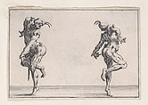 Les Deux Pantalons se Tournant le Dos (Two Men in Pantsuits Turned Away from Each Other), from Les Caprices Series A, The Florence Set, Jacques Callot  French, Etching