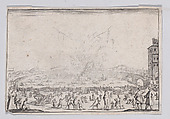 Reverse Copy of Le Feu d'Artifice sur l'Arno (Fireworks on the Arno), from "Les Caprices", Anonymous, Etching