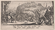 Le Portement de Croix (Christ Carrying the Cross), from "La Grande Passion" (The Large Passion), Jacques Callot  French, Etching; first state of three (Lieure)