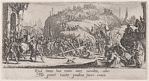 Le Portement de Croix (Christ Carrying the Cross), from "La Grande Passion" (The Large Passion), Jacques Callot  French, Etching; first state of three (Lieure)