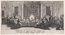 La Cêne (The Last Supper), from "La Grande Passion" (The Large Passion), Jacques Callot French, Etching and engraving; first state of three (Lieure)