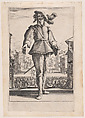 Le Captain ou L'Amoureux, from "Les Trois Pantalons pièces appélees Les Trois Acteurs" (The Three Pants also called the Three Actors), Jacques Callot  French, Etching and engraving