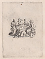 Le Repas Chez le Pharisien (The Meal at the Home of the Pharisee), from "Les Quatre Banquets" (The Four Feasts), Jacques Callot  French, Etching and engraving; first state of two (Lieure)