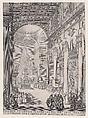Le Catafalque de l'Empereur Mathais pièce appelée aussi Le Petit Prédicateur, La Chapelle Funèbre de Florence et Requiem de L'Empereur Mathais (The Catafalque of the Emperor Matthais, piece also called The Small Preacher, The Funerary Chapel of Florence, The Requiem of the Emperor Matthais), Jacques Callot  French, Etching and engraving; second state of three (Lieure)