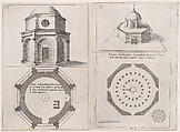 Plates 27 and 28, from "Trattato delle Piante & Immagini de Sacri Edifizi di Terra Santa" (Treatise of the Plans & Images of the Sacred Buildings of the Holy Land), Jacques Callot French, Etching and engraving; first state of two (Lieure)