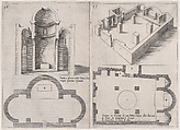 Plates 29 and 30, from "Trattato delle Piante & Immagini de Sacri Edifizi di Terra Santa" (Treatise of the Plans & Images of the Sacred Buildings of the Holy Land), Jacques Callot French, Etching and engraving; plate 29 first state of two (Lieure)