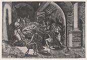 The Nativity, Agostino Veneziano (Agostino dei Musi) Italian, Engraving