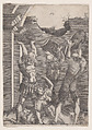 Tarpeia Crushed by the Sabines, Agostino Veneziano (Agostino dei Musi) Italian, Engraving