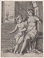 Venus and Eros, Anonymous, Italian, 16th to early 17th century Italian, Engraving