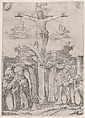 Saint Dominic and the Holy Saints of His Order with the Crucifix, Agostino Veneziano (Agostino dei Musi) Italian, Engraving