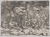 Battle with a Cutlass, Agostino Veneziano (Agostino dei Musi) Italian, Engraving