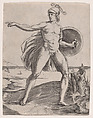 A Warrior, Agostino Veneziano (Agostino dei Musi) Italian, Engraving