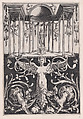 Ornamental Panel, Agostino Veneziano (Agostino dei Musi) Italian, Engraving