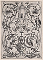 Ornamental Panel, Agostino Veneziano (Agostino dei Musi) Italian, Engraving