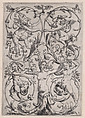 Ornamental Panel, Agostino Veneziano (Agostino dei Musi) Italian, Engraving