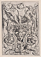 Ornamental Panel, Agostino Veneziano (Agostino dei Musi) Italian, Engraving