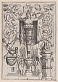 Ornamental Panel, Agostino Veneziano (Agostino dei Musi) Italian, Engraving