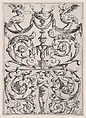 Ornamental Panel, Agostino Veneziano (Agostino dei Musi) Italian, Engraving