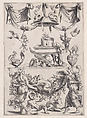 Ornamental Panel, Agostino Veneziano (Agostino dei Musi) Italian, Engraving
