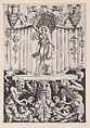 Ornamental Panel, Agostino Veneziano (Agostino dei Musi) Italian, Engraving
