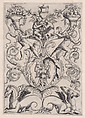 Ornamental Panel, Agostino Veneziano (Agostino dei Musi) Italian, Engraving