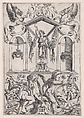 Ornamental Panel, Agostino Veneziano (Agostino dei Musi) Italian, Engraving