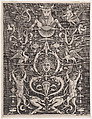 Ornamental Panel, Agostino Veneziano (Agostino dei Musi)  Italian, Engraving