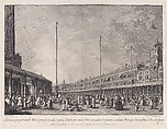 Plate 9: Procession on Corpus Christi Day in the Piazza San Marco, from 'Ducal Ceremonies and Festivals' (Le Feste Ducali), Giovanni Battista Brustolon  Italian, Etching and engraving