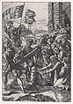 The Bearing of the Cross, Agostino Veneziano (Agostino dei Musi) (Italian, Venice ca. 1490–after 1536 Rome), Engraving