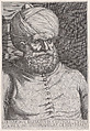 Portrait of Barbarossa, Agostino Veneziano (Agostino dei Musi) (Italian, Venice ca. 1490–after 1536 Rome), Engraving