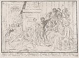 Classical scene of figures gathered around an orator at right (possibly related to healing the lame), Matthias Oesterreich German, Etching
