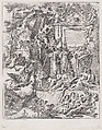 An allegory in honor of the arrival of Cardinal Franciotti as Bishop of Lucca, Pietro Testa  Italian, Etching