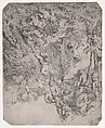 The garden of Venus, proof impression of upper left corner, Pietro Testa  Italian, Etching; proof