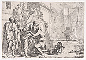 The Return of the Prodigal Son, Shown Embracing His Son, Pietro Testa Italian, Etching