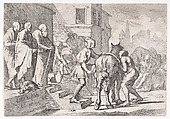 The Departure of the Prodigal Son, Shown About to Mount a Horse, Pietro Testa Italian, Etching