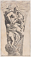 Study for a pendentive depicting Justice and Charity, Giovanni Cesare Testa Italian, Etching