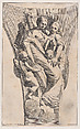 Study for a pendentive depicting Justice and Charity, Giovanni Cesare Testa Italian, Etching