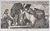 Asses Drinking, from "Illustrated London News", Henry Linton  British, Wood engraving