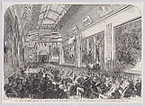The Prince of Wales Presiding at a Meeting, held at South Kensington Museum, of the Commissioners for the Paris Exhibition, from "Illustrated London News", Anonymous, British, 19th century  British, Wood engraving