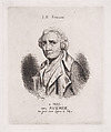 Portrait of J.B. Greuze, Charles Jacque French, Etching