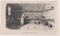 A Dairy, from "Le Magasin Pittoresque", Charles Jacque  French, Wood engraving