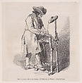 Musée du Louvre; collection des dessins, Le Remouler, par Watteau, from "Le Magasin Pittoresque", Charles Jacque  French, Wood engraving