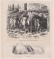 Percheron Horses in a Stable and A Manure Pit, from "Le Magasin Pittoresque", Charles Jacque  French, Wood engraving